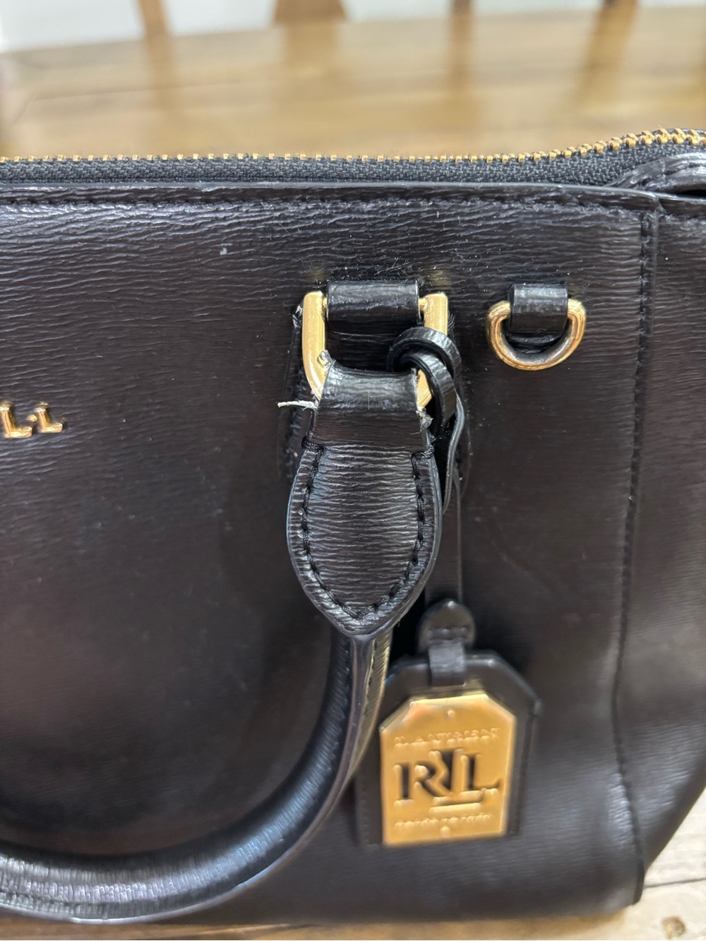 Ralph Lauren Black Leather Tote Bag - Picture 8 of 12